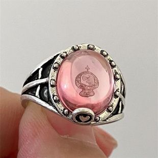 《魔法少女小圆》灵魂宝石水晶戒指动漫周边二次元cos开口食指环