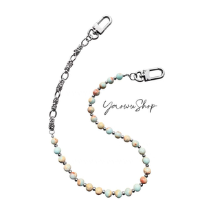 蓝色寿山石裤链配饰亚文化男女款潮流cleanfit高级感小众腰链挂饰