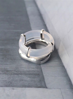 迷路员系列 Ruckus透白双圈戒指 原创设计小众高级感2024新款