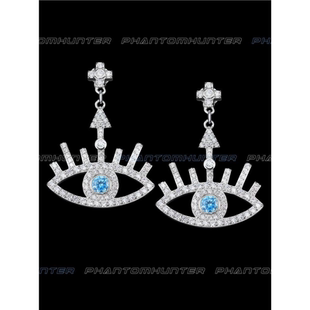 芬特亨克 猎人之眼满钻原创圆钻吊坠耳钉耳环