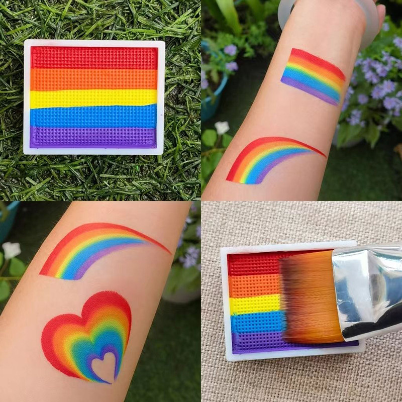 啦啦队彩绘儿童脸部彩绘膏水性彩绘颜料舞台表演创意妆涂鸦cos妆