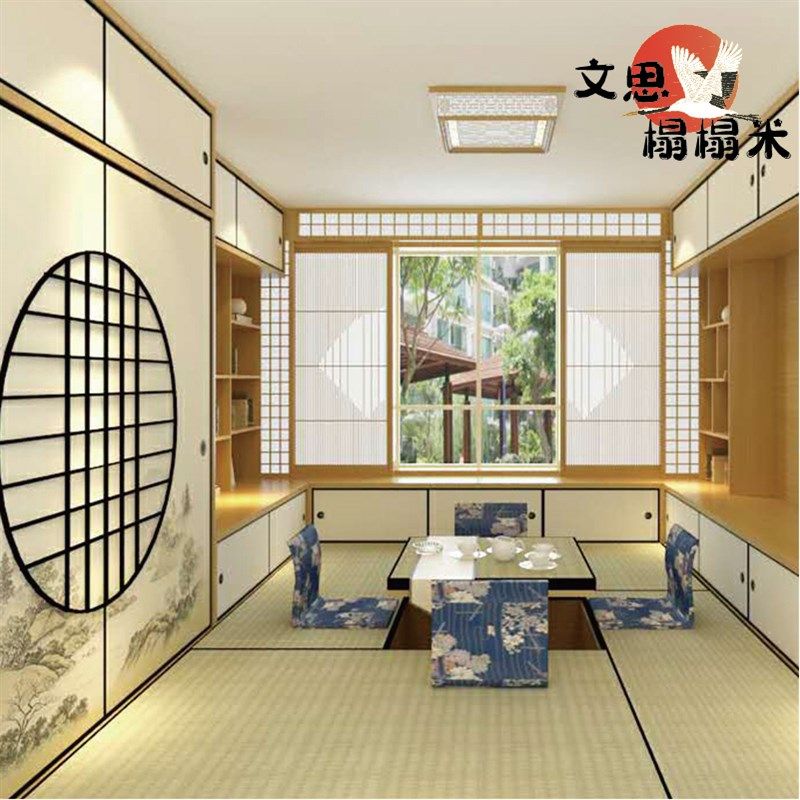 日式榻榻米定制地台床整体和室装修设计卧室阳台多功能房工厂直销_虎窝淘