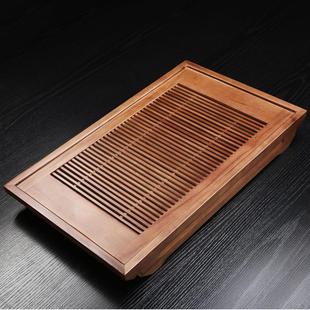 家用功夫茶具托盘木质制茶海茶台 厂家直销实木茶盘船型柯木抽屉式