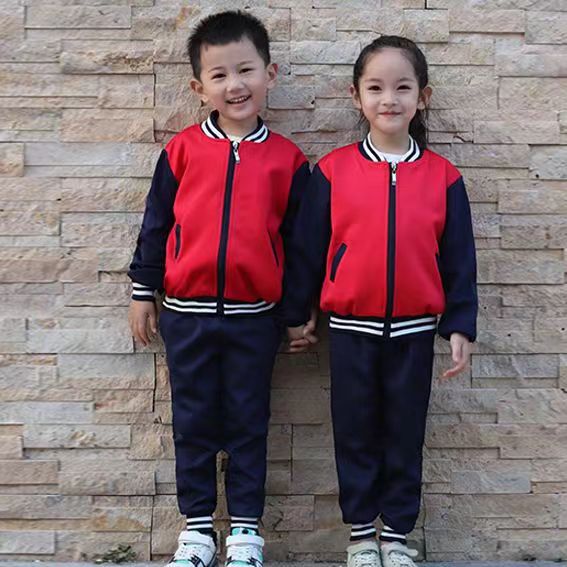 幼儿园园服春季套装小学生校服红校服/园服