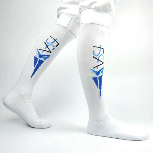 击剑袜 儿童成人全棉击剑袜 可参加比赛击剑器材中筒少年白色全套