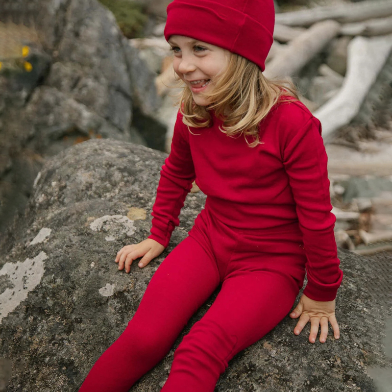 儿童男女羊毛保暖内衣套装