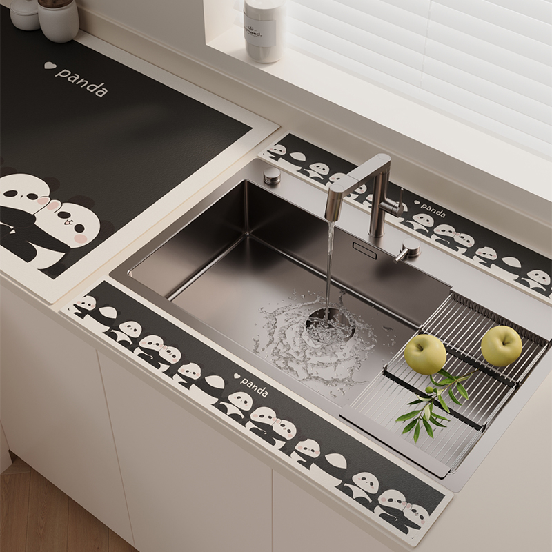 厨房沥水垫挡水条卫生间台面垫