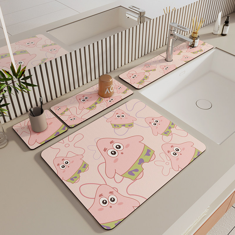 硅藻泥洗手台吸水垫水龙头洗漱台卫生间厕所水池防溅水台面沥水垫,居家布艺,家用脚垫,淘宝优惠券,粉丝福利购,淘宝优惠卷