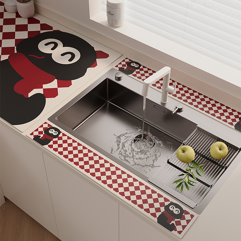 厨房水龙头挡水条软硅藻泥防溅水