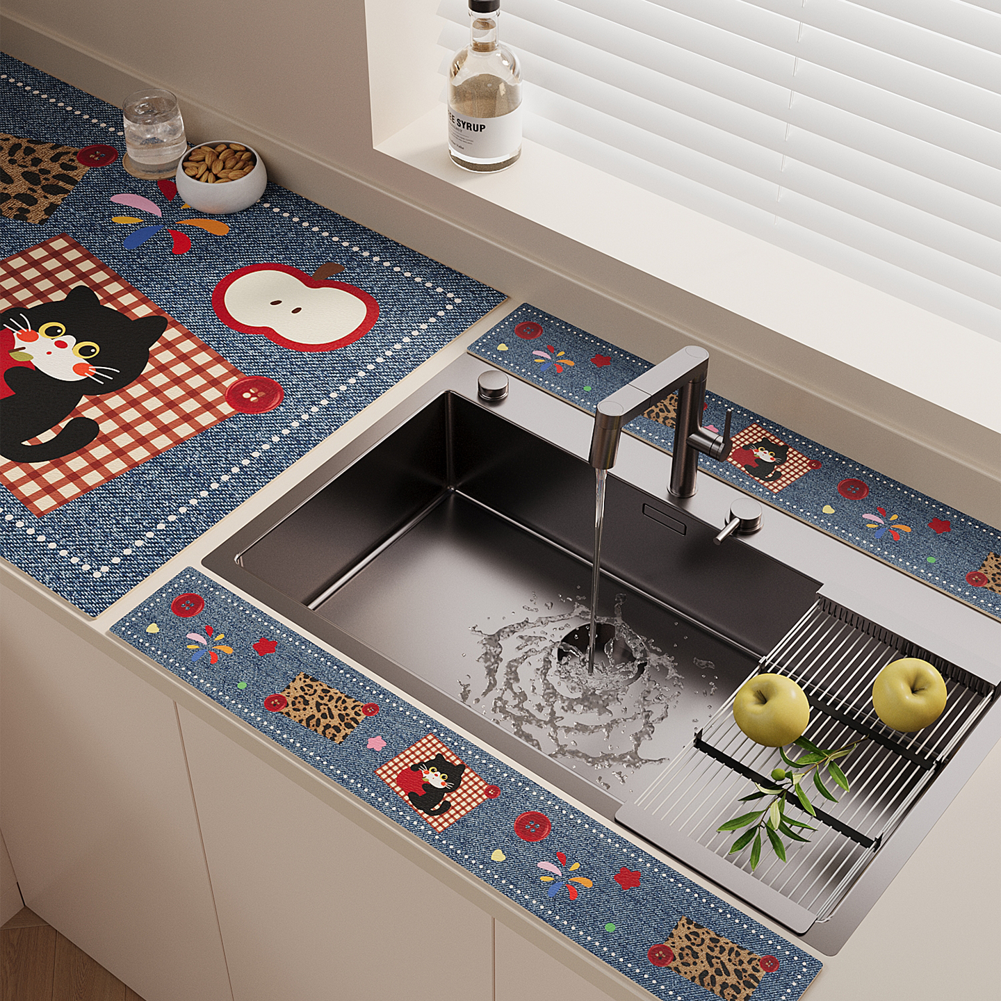 洗手台吸水垫免洗可擦硅藻泥