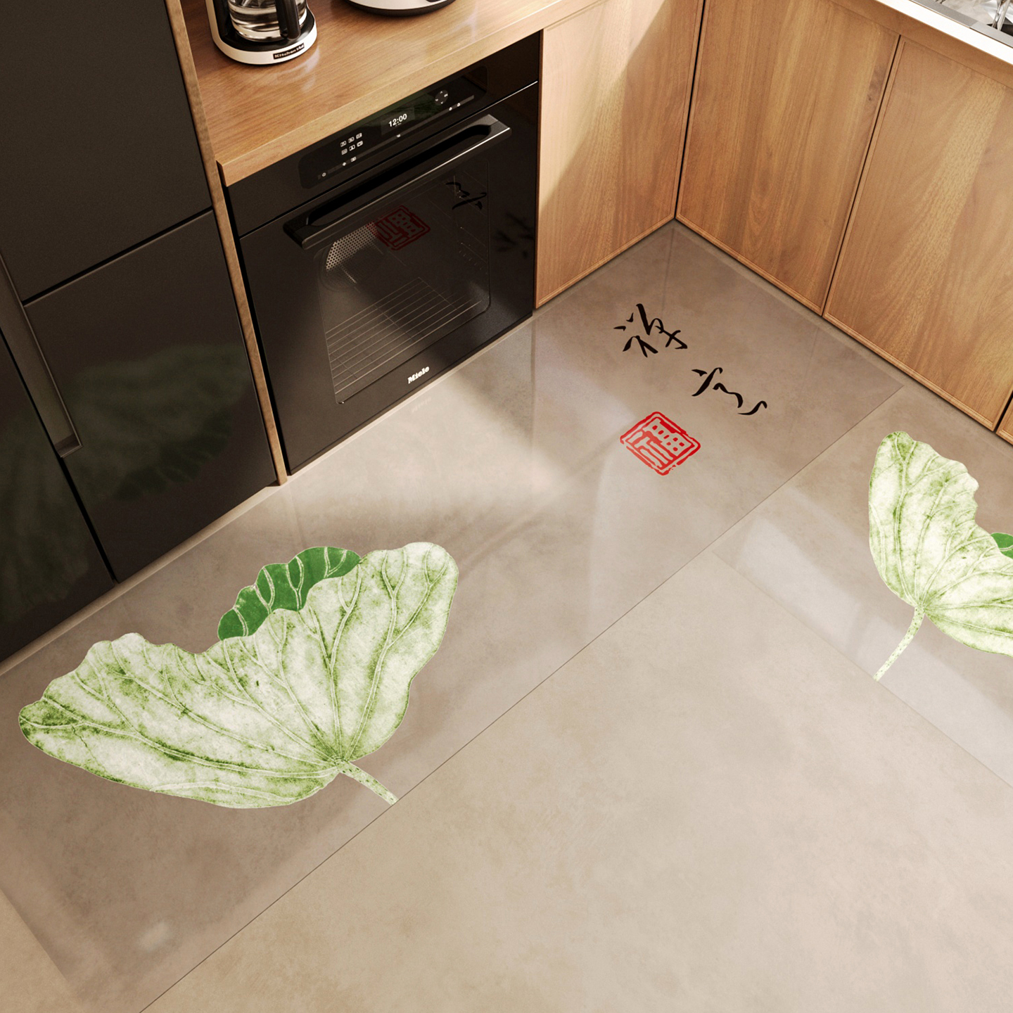 软玻璃透明厨房防滑防油地垫家用免洗可擦防水地毯专用可裁剪脚垫