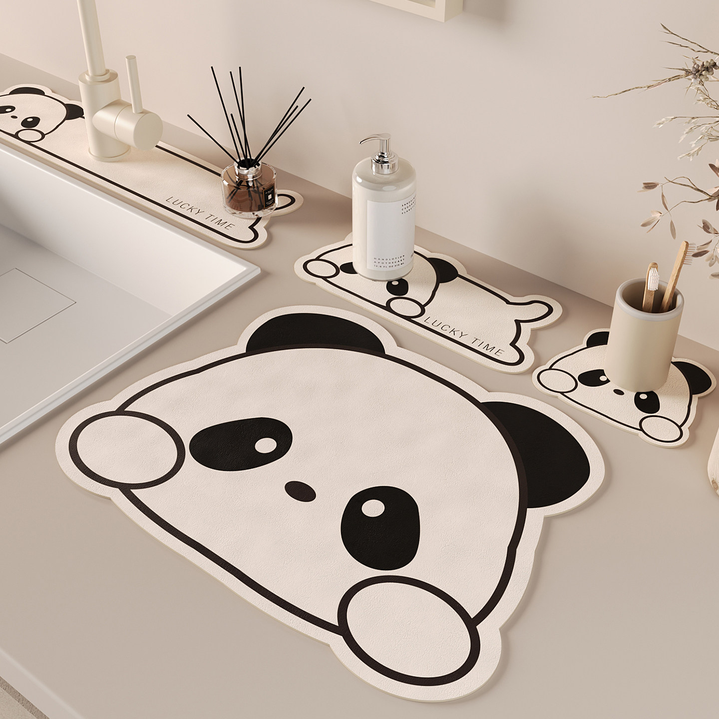 洗手台吸水垫浴室厕所硅藻泥沥水垫免洗可擦洗手台水槽厨房台面垫,居家布艺,家用脚垫,淘宝优惠券,粉丝福利购,淘宝优惠卷