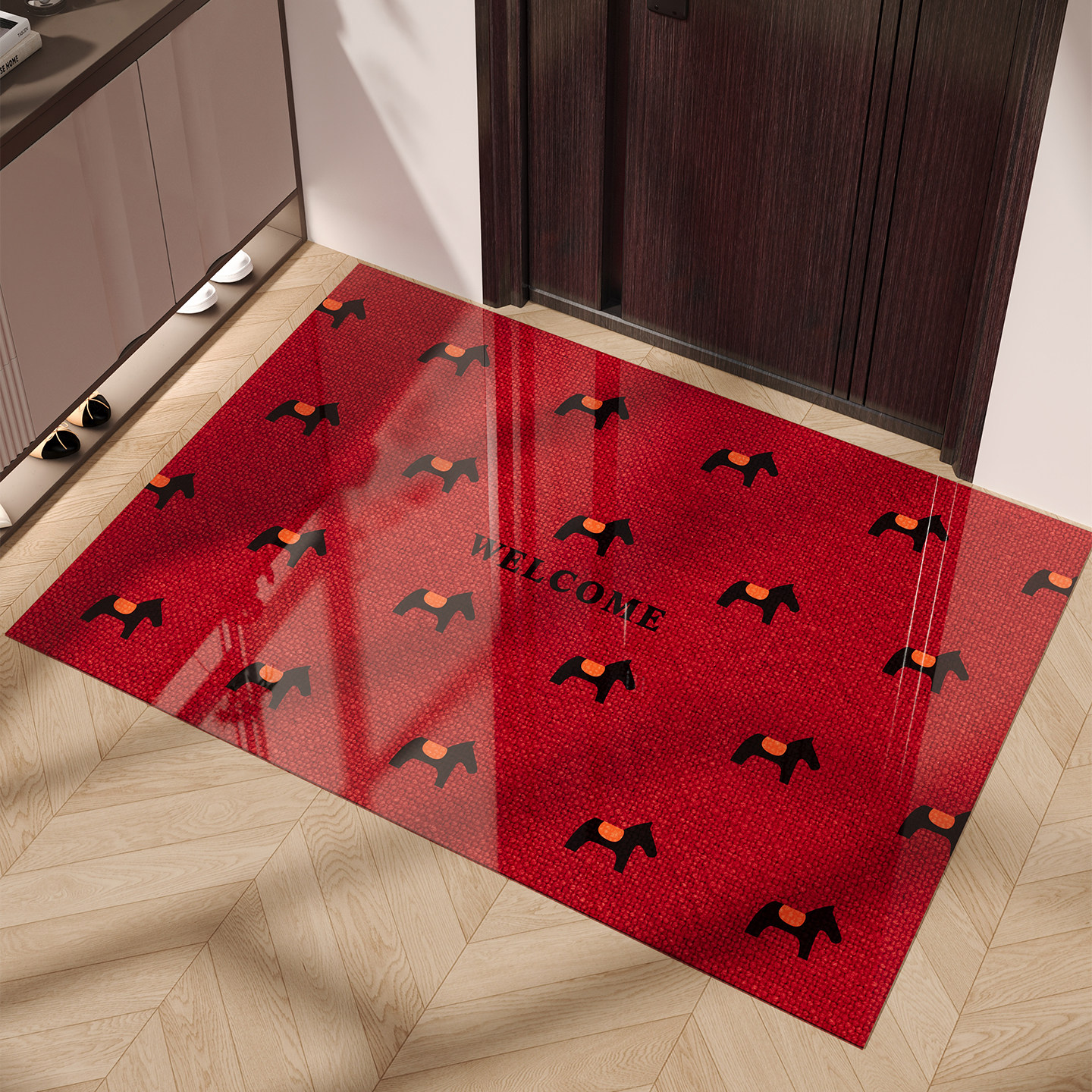 入户玄关透明软玻璃防滑可裁剪地