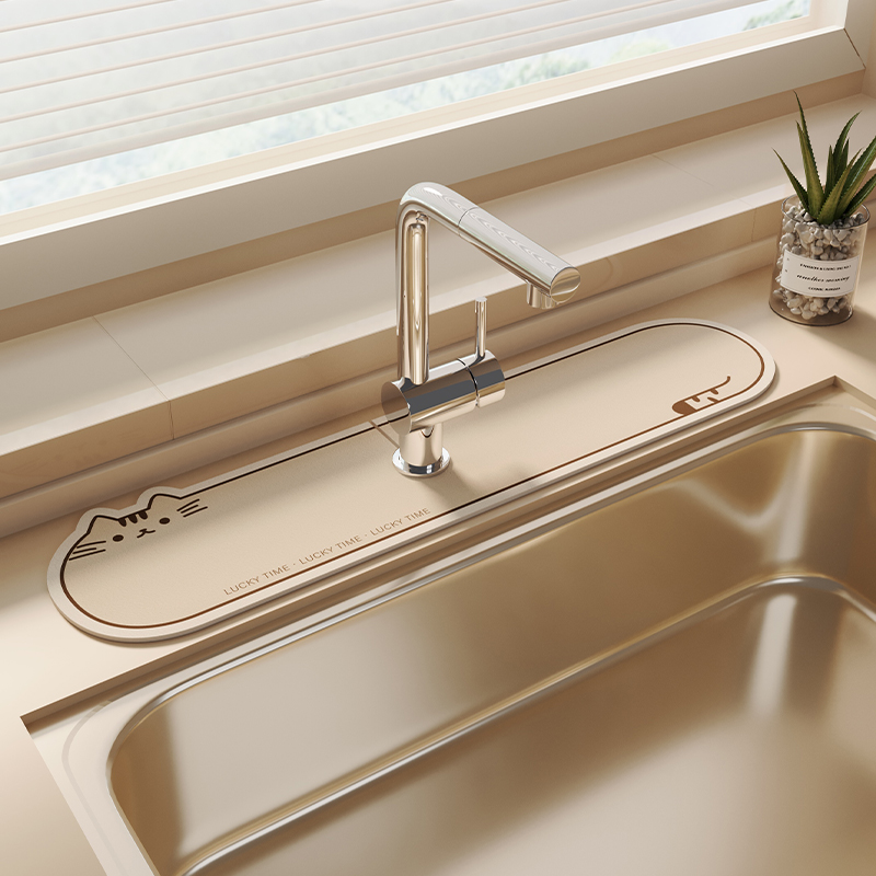 厨房硅藻泥水龙头吸水垫耐脏