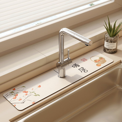 硅藻泥洗手台吸水垫厨房窄边