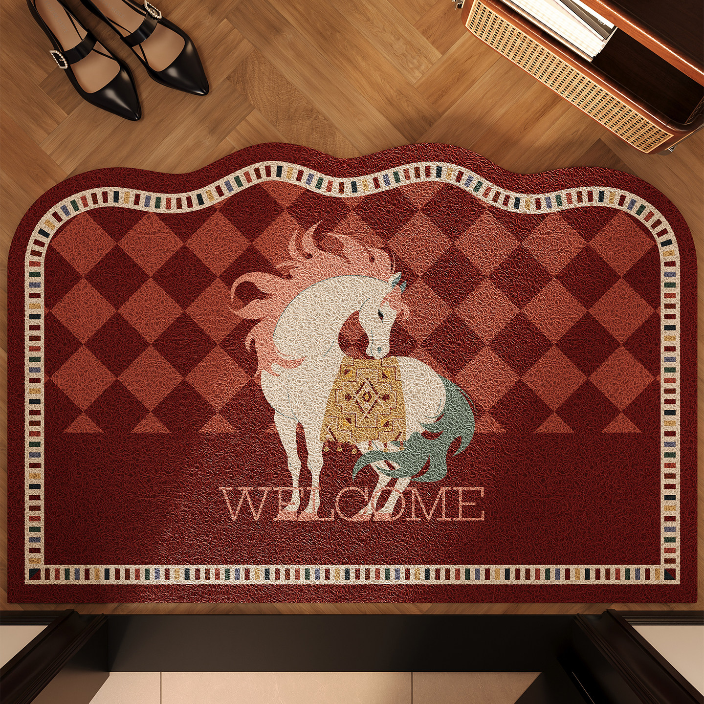 丝圈入户门地垫马年玄关大门进门脚垫耐磨除尘免洗耐脏可裁剪地毯,居家布艺,入户地垫,淘宝优惠券,粉丝福利购,淘宝优惠卷