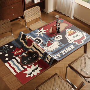 防烫隔热茶几桌布餐桌垫2026新款防水防油卡通PVC桌面保护垫桌布