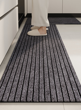 厨房防滑防油地垫可擦免洗可裁剪地毯耐脏吸水防尘家用脚垫长条垫