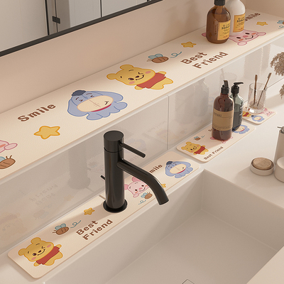 浴室水龙头吸水垫硅藻泥水槽边