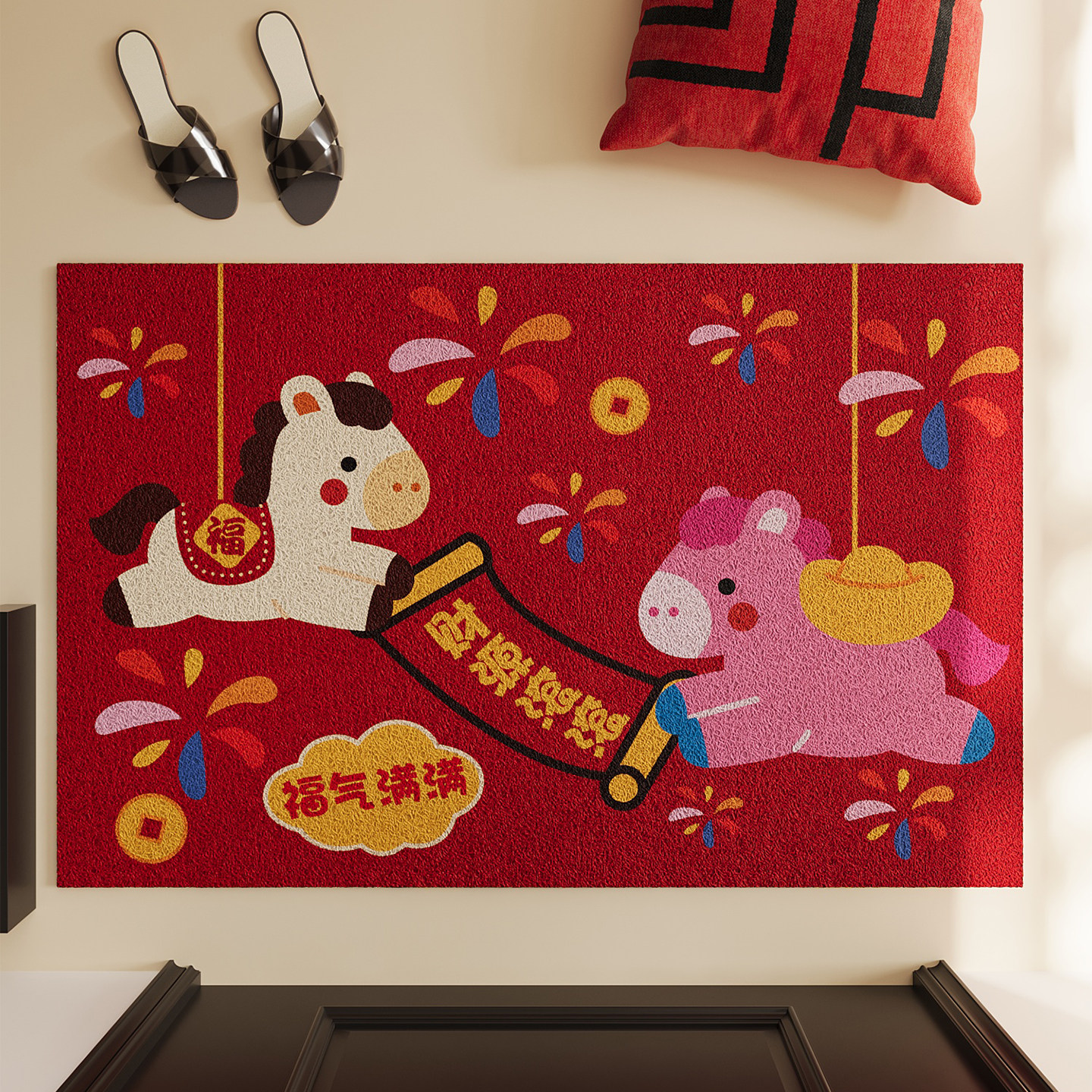 丝圈入户门地垫大门口防滑脚垫玄关可裁剪定制地毯耐脏除尘免打理,居家布艺,入户地垫,淘宝优惠券,粉丝福利购,淘宝优惠卷