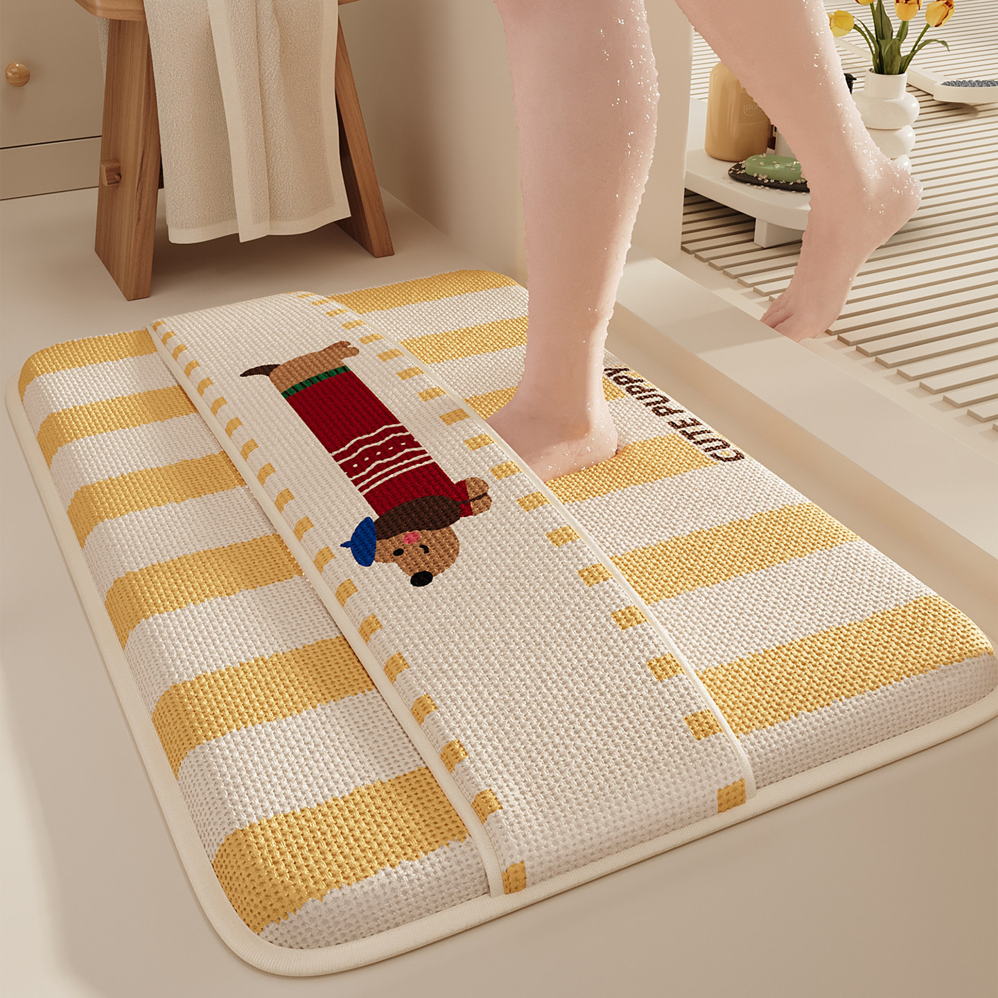 吸水速干擦脚背垫加厚记忆海绵浴室防滑垫防摔脚垫卫生间门口地毯,居家布艺,家用脚垫,淘宝优惠券,粉丝福利购,淘宝优惠卷