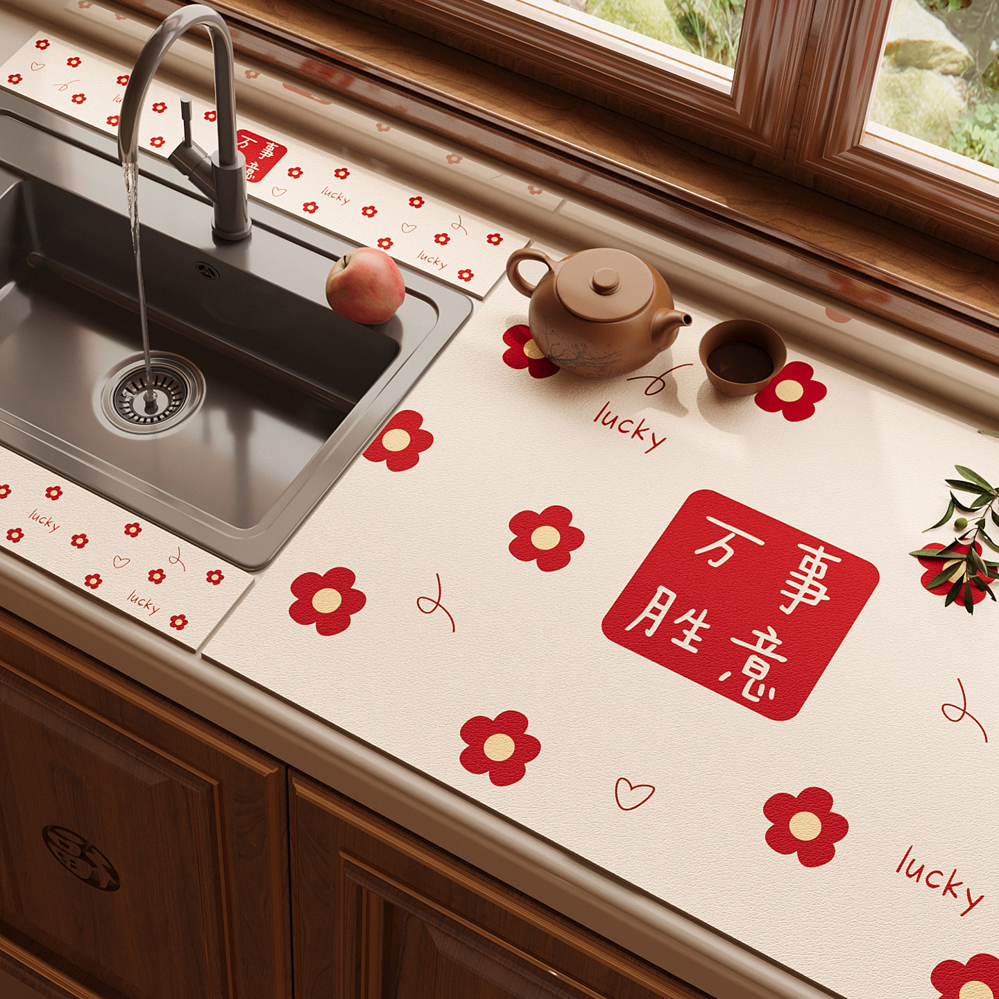 厨房硅藻泥洗手台吸水垫免洗可擦台面垫窄边水龙头沥水垫保护垫子,居家布艺,厨房地垫,淘宝优惠券,粉丝福利购,淘宝优惠卷