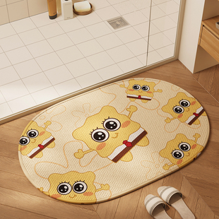卡通浴室防滑垫厕所门口吸水速干吸水擦脚地毯耐磨耐脏卫生间地垫