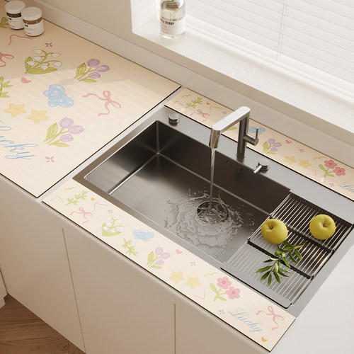 水龙头吸水垫硅藻泥挡水条台面