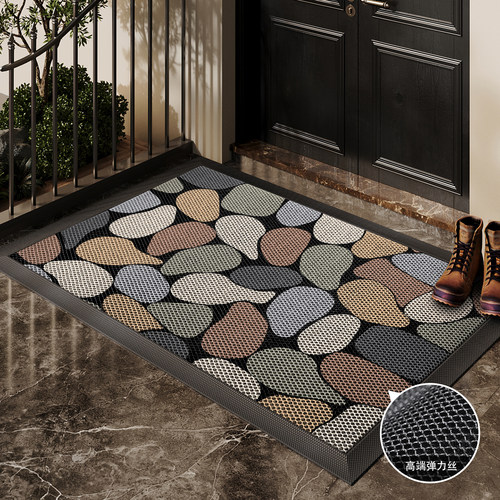 鹅软石入户门地垫玄关大门口进门脚垫防滑除尘耐磨弹力地毯室外垫