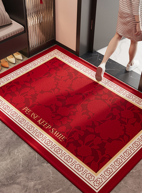 红色新年入户门地垫玄关垫大门口进门脚垫免洗可擦防滑耐脏门地毯
