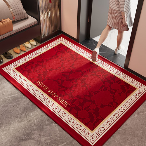 红色新年入户门地垫玄关垫大门口进门脚垫免洗可擦防滑耐脏门地毯
