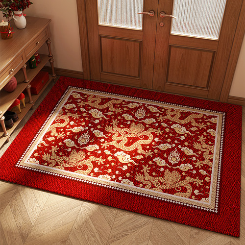 龙年喜庆红色入户门地垫
