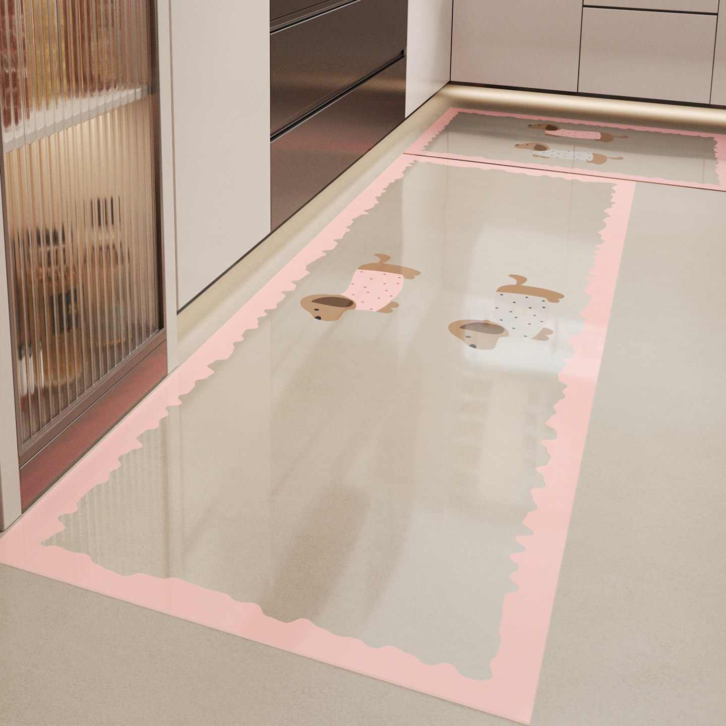 厨房地垫透明免洗可擦防水防油脚垫子软玻璃卡通可裁剪易打理地毯,居家布艺,厨房地垫,淘宝优惠券,粉丝福利购,淘宝优惠卷