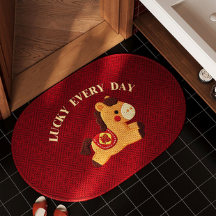 厕所门口卫生间地垫仿编织亚麻耐磨浴室防滑垫子吸水速干擦脚地毯