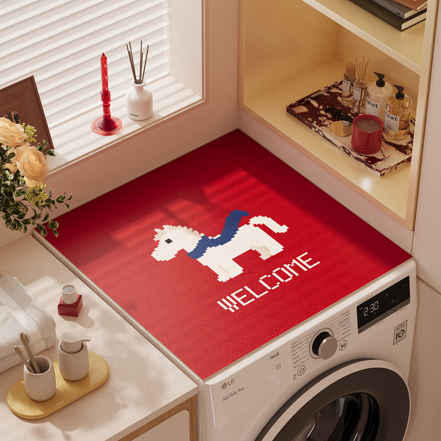 床头柜台面隔热免洗可擦保护垫滚筒洗衣机盖垫防晒垫硅藻泥吸水垫