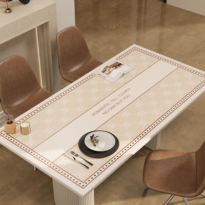 桌垫防水防油轻奢高级防烫隔热耐脏餐桌布免洗可擦茶几台面保护垫