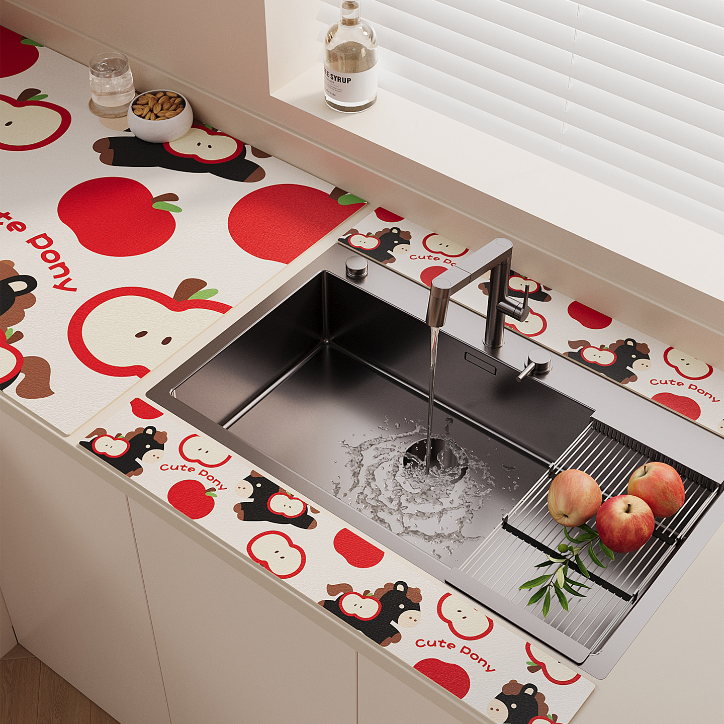 水龙头吸水垫厨房卡通小马硅藻泥窄边沥水垫洗手台免洗可擦台面垫,居家布艺,厨房地垫,淘宝优惠券,粉丝福利购,淘宝优惠卷