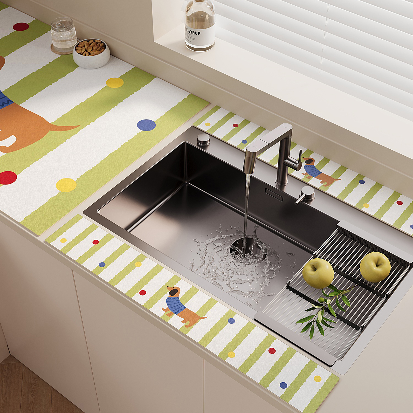 洗手台吸水垫免洗可擦硅藻泥