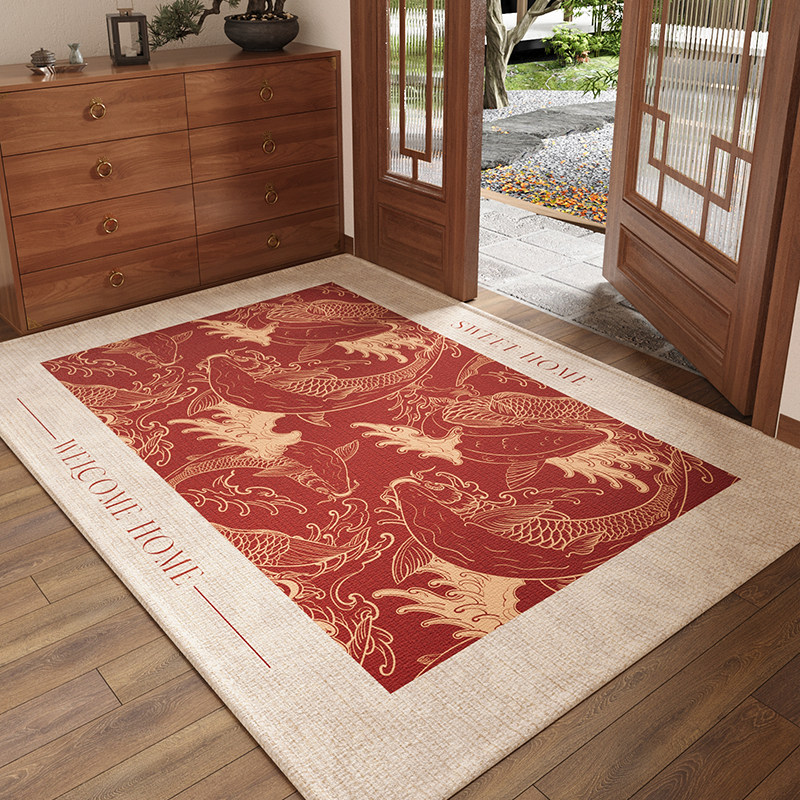 入户门垫红色蛇年地垫新年喜庆进门脚垫玄关防滑耐脏除尘耐磨地毯,居家布艺,入户地垫,淘宝优惠券,粉丝福利购,淘宝优惠卷