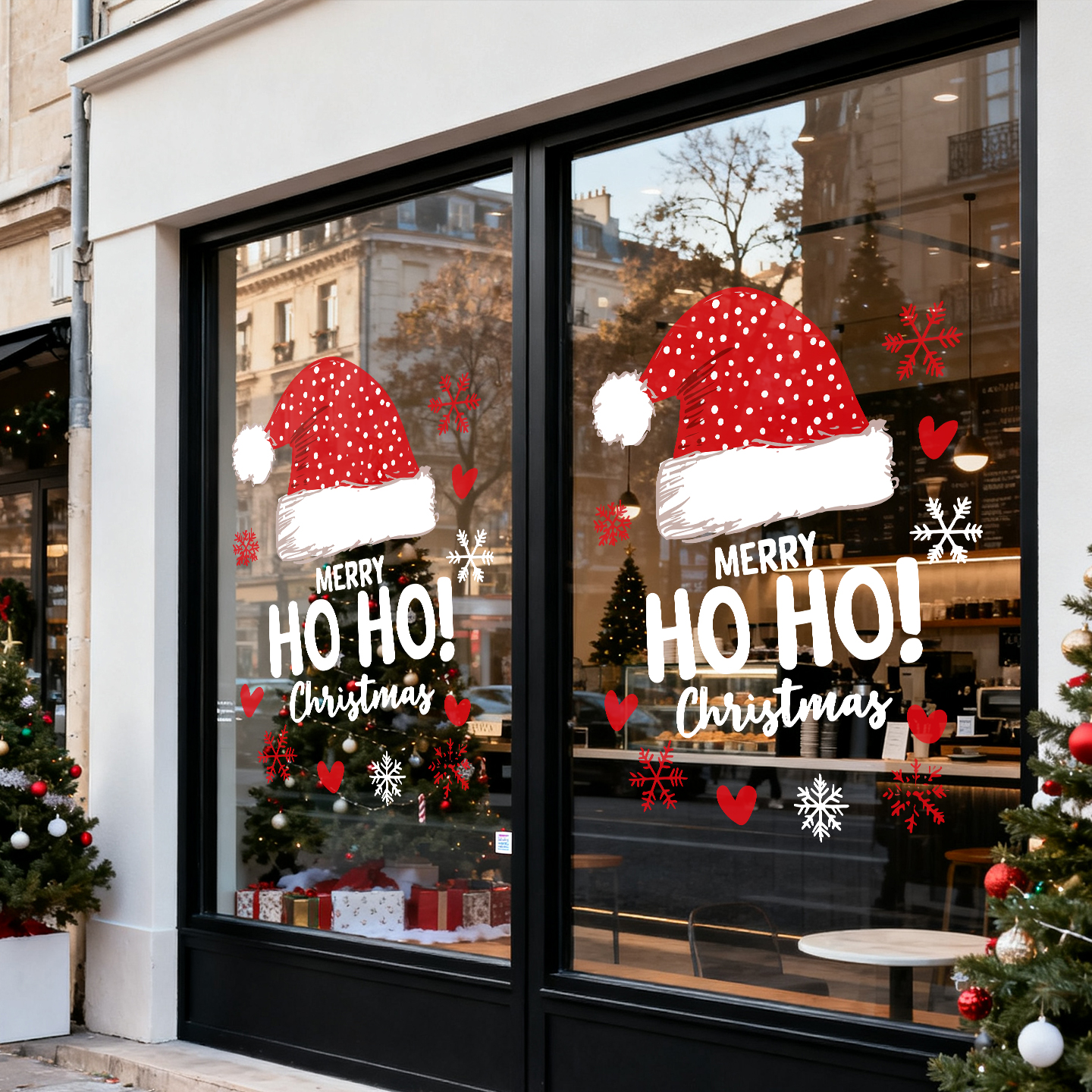 圣诞节氛围装饰品贴纸窗花贴画