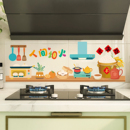 厨房防油贴纸灶台墙纸静电加厚耐高温防水防潮瓷砖贴膜装 饰贴画