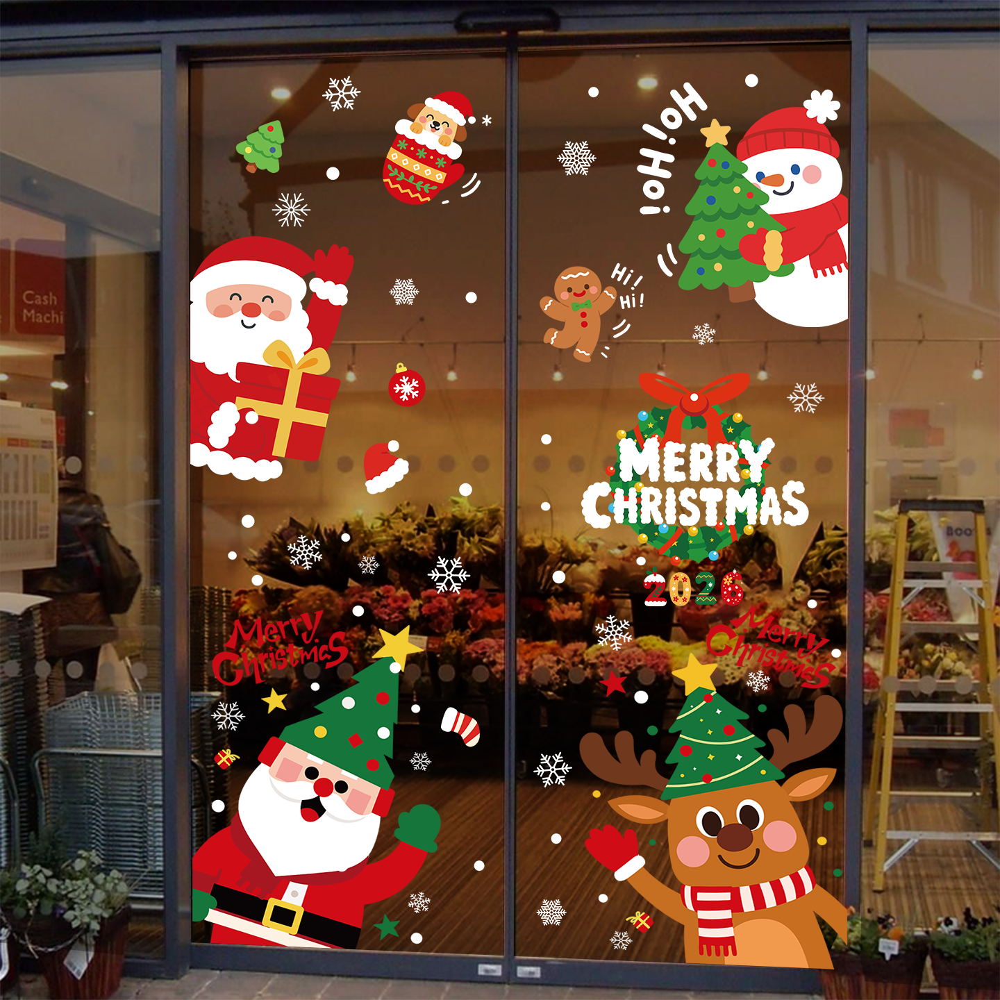 圣诞节氛围装饰品窗花贴纸