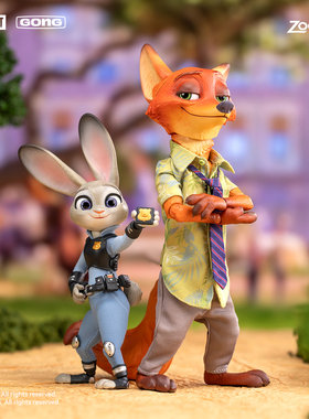 共鸣GONG 疯狂动物城朱迪尼克布衣可动人偶 朱迪尼克手办套组