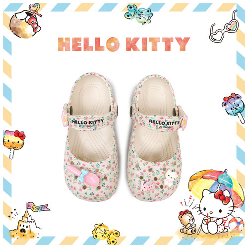 HelloKitty儿童洞洞鞋卡通鞋子