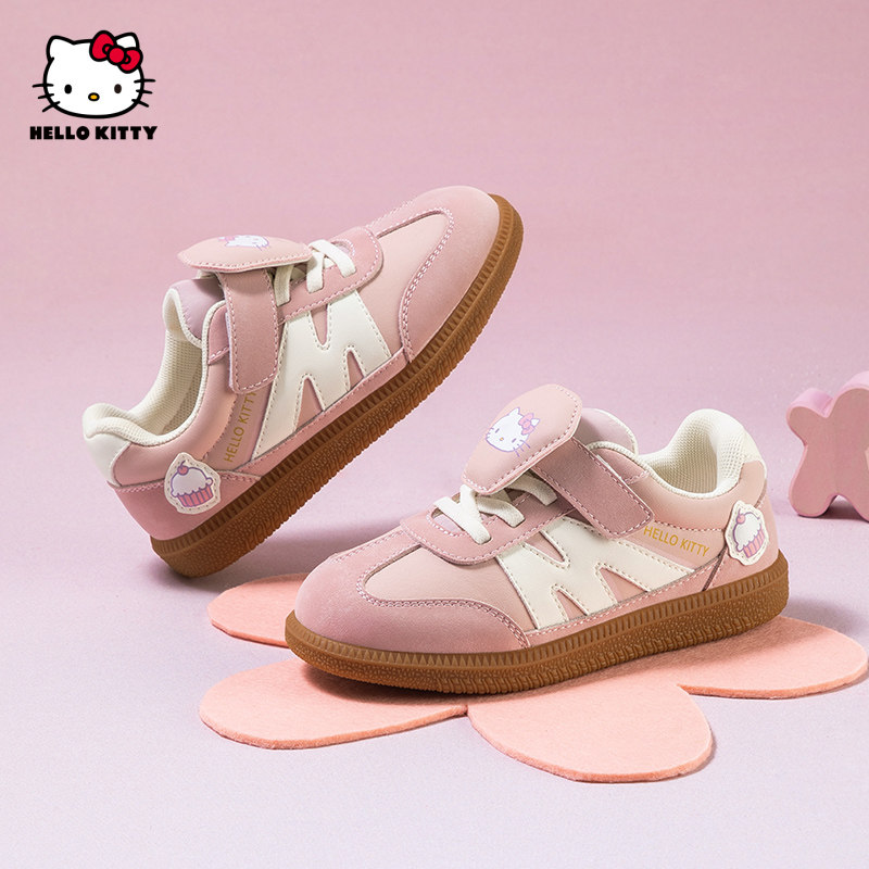 HelloKitty凯蒂猫童鞋女童秋季新款休闲板鞋小女孩德训鞋运动鞋子