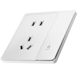 木林森开关插座面板墙面86型墙壁暗装家用5五孔插座电源双控开关