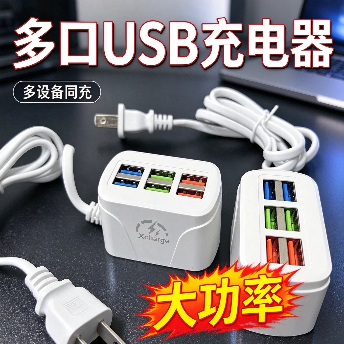清贝特多用usb插座新款插排家用多口usb充电器快充电双pd插座