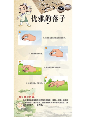 中国象棋口诀教程小学生走法墙贴纸象棋十诀礼仪图教室培训班海报
