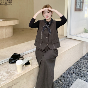 现货-2025秋季新款时尚套装+丝巾203-9517-P175-P258