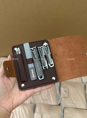 米诺家防飞溅指甲刀套装家用高档指甲剪女男士指甲钳掏挖耳勺专用